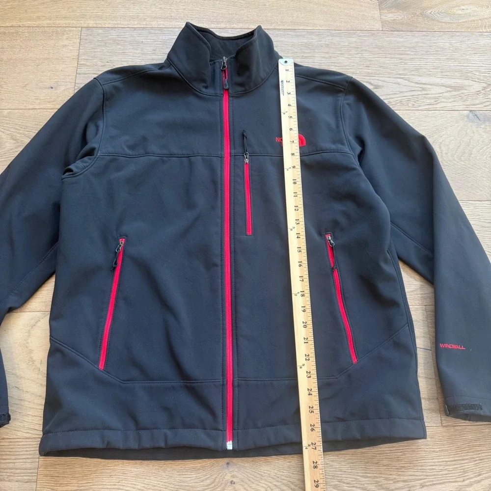 The North Face Mens Apex Bionic WindWall Softshell Jacket Black Full Zip Large
